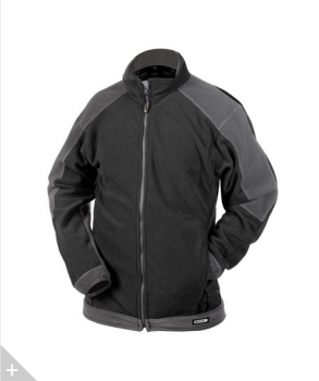 DASSY® KAZAN ZWEIFARBIGE FLEECEJACKE bestickt ( schwarz grau )